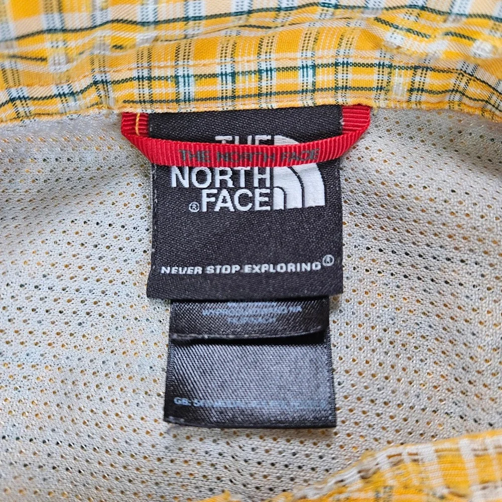 The North‎ Face Shirt Plaid Button Up Short Sleeve Outdoor Vintage Mens Size M